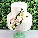 Global Sugar Art Peace Rose Ivory Sugar Cake Flowers 5 Count with Leaves by Chef Alan Tetreault