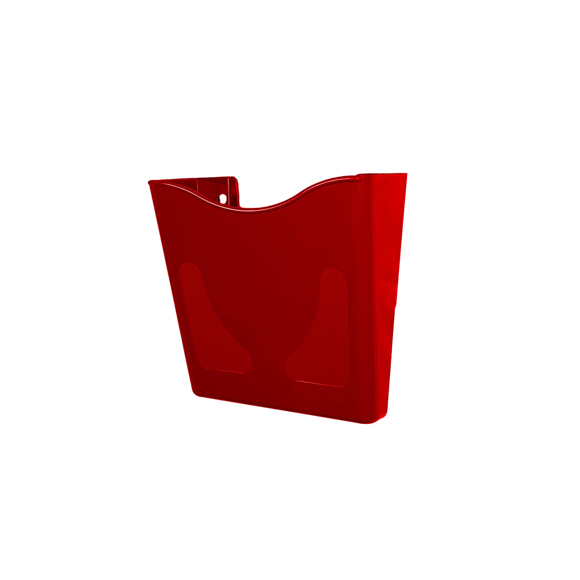 Deflecto Red Portrait A4 Wall Mounted Document Holder with Antimicrobial - A4 Sign Holder - A4 Leaflet Holder Wall Mounted Letter Rack Leaflet Display Stands A4 Poster Holder Brochure