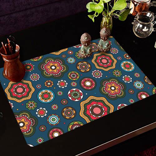 Buy Sheer Creations Printed Rectangular Mat Wooden MDF Placemat Heat Resistant Waterproof Non