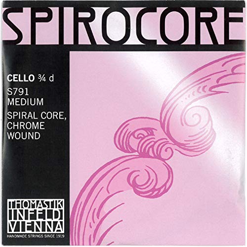 Corde Ré violoncelle 3/4 Spirocore filée chrome de haute précision