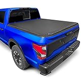 Tyger Auto T3 Soft Tri-Fold Truck Bed Tonneau Cover Compatible with 2017-2021 Nissan Titan Without Titan Box | Fleetside 5.5' Bed | TG-BC3N1048, Black