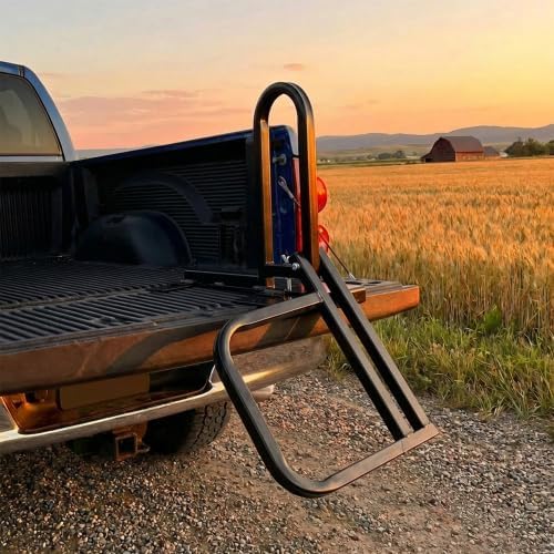 Foldable Pickup Truck Tailgate Step Ladder, Universal Fit, 300 LBS Load Capacity, Easy Install