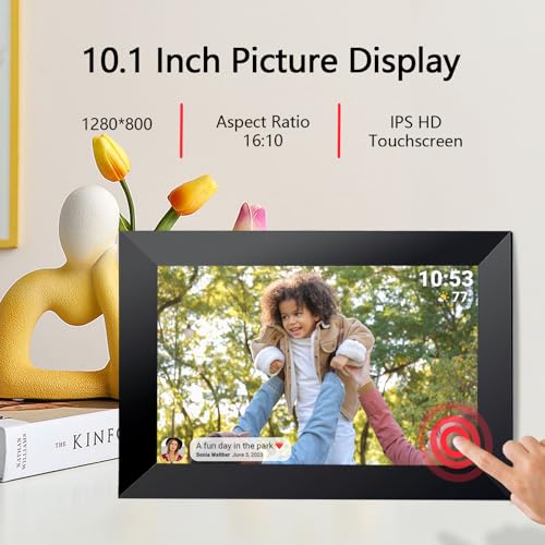 Frameo Digital Picture Frame Digital Photo Frame WiFi 32GB 10.1 inch Photo Frame 1280x800 HD IPS Touch Screen Auto-Rotat Built in 32GB Storage Share Moments Instantly via Frameo App from Anywhere - Image 5