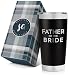 SassyCups Father of the Bride Tumbler | 20 Ounce Engraved Black Stainless Steel Insulated Travel Mug | Thank You to Brides Father | Daughter Engagement | Wedding Rehearsal | Brides Dad Birthday Cup