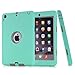 Ipad Mini Case, H&T(TM) Unique Silicone Design Soft Ipad Mini 3 In1 Hybrid Shockproof Protective Cover Case for Apple Ipad Mini 3/ 2/ 1 (Teal)