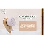 BeNat. Facial Bamboo Wood Handle Cleansing Brush. Extra-Soft Fiber Facial Brush. White. - Image 3