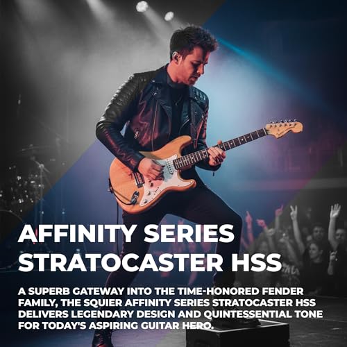 Image of Squier Affinity Series FSR Stratocaster Electric Guitar, Natural, Laurel Fingerboard