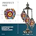 Marrakech Moroccan Mosaic Lamps Turkish Table Lamps, Handmade 3 Globes Turkish Light with Glass Shard and Bronze Base Including 3 LED Bulbs for Living Room Bedroom Decor (Coloful)