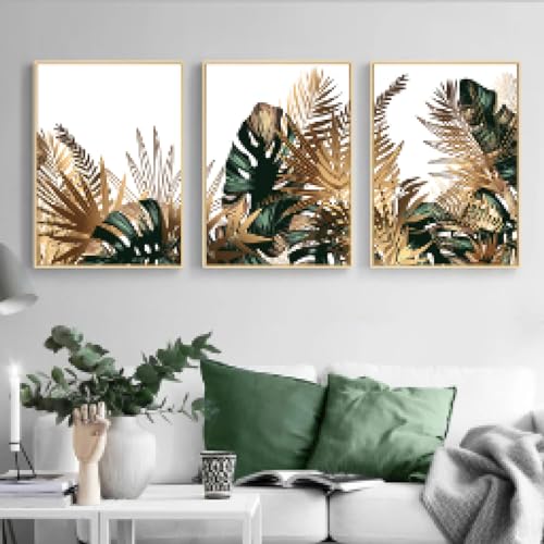 Affiches tropicales de feuilles d'or pour s'évader de chez soi - 5