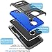 Tekcoo for Moto Z Play Case, for Moto Z Force Holster Belt, [Hoplite] Shock Absorbing [Blue] Locking Clip Defender Full Body Kickstand Carrying Armor Cases Cover for Motorola Moto Z Force/Play Droid