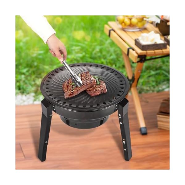 Portable Charcoal Grill, Tabletop Outdoor Barbecue, 14 Inches Folding Small BBQ Grill with Carry Bag for Outdoor Cooking Backyard Camping Picnics Beach - Image 7