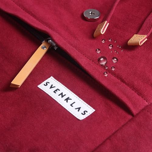 Image of Svenklas Hagen Backpack - 20 L Organic Cotton Italian Leather 16 inch Inch Laptop Bag For Men and Women