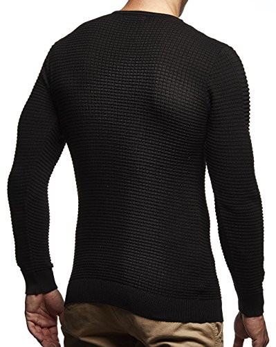 Leif Nelson Men's Sweater Knitted Pullover Hoodie Basic Crew Neck Sweatshirt Longsleeve Long Sleeve Slim Fit LN15452