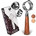 SMARISTA® Bodenloser Siebträger 51mm – Kompatibel mit EC680 / EC685 – 51mm Filterhalter aus Edelstahl mit Holzgriff inkl. Siebeinsatz (einfache + doppelte Tasse) & Barista GUIDE – [Rosenholz]