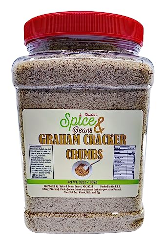 Image of Graham Cracker Crumbs 2 lb | Ready-to-Use Graham Cracker Crust Mix | Pie Crusts, Cheesecakes, Dessert Toppings & Baking Recipes | Bulk Resealable Container | Dasher's Spice & Beans