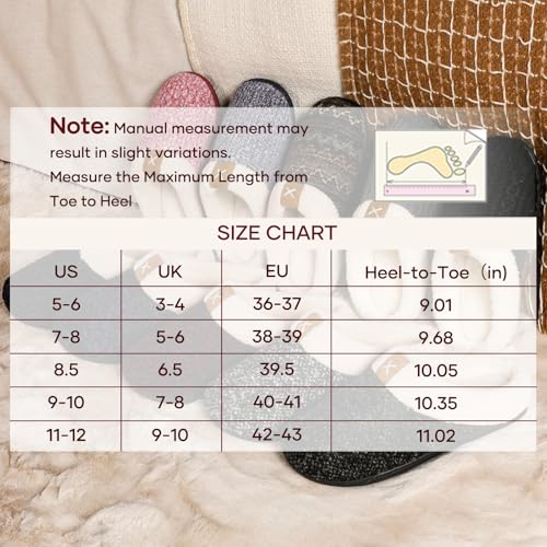 ULTRAIDEAS Women's Wool-Like Memory Foam Slipper with Anti-Skid Sole
