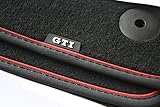 accessoires volkswagen california Muy resistente y duradero, color: negro/rojo, contenido del envío: 1 juego = 4 pie esteras (2 x delantero, 2 x trasero)