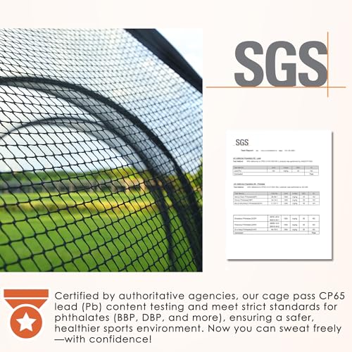 ORIENGEAR Baseball Batting Cage 13/20/30ft for Backyard, Baseball Training Equipment Netting Cages, Golf Softball Baseball Nets for Batting with Frame and Net, Hitting and Pitching Practice