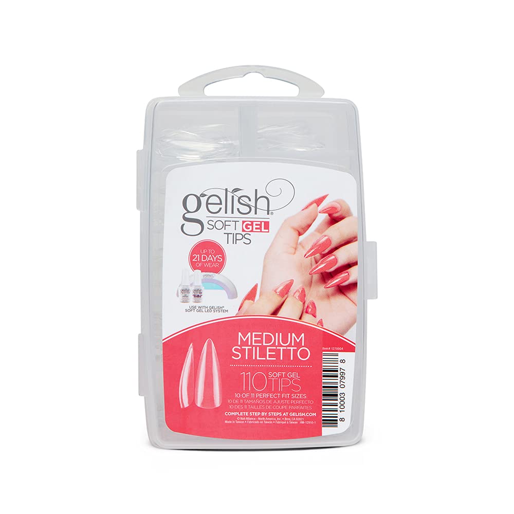 Gelish Soft Gel™ Tips – Professional Quality Press on Nails Extension for Strong, Long-Lasting Manicures – Easy Application, Natural Look, Pre-shaped False Nail