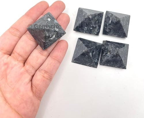 Miniatura 9 de GEMSCITE Amatista - Pirámides de cristal de 1 pulgada de piedras curativas de Reiki Vaastu, meditación, equilibrio de chakras y cuadrícula de