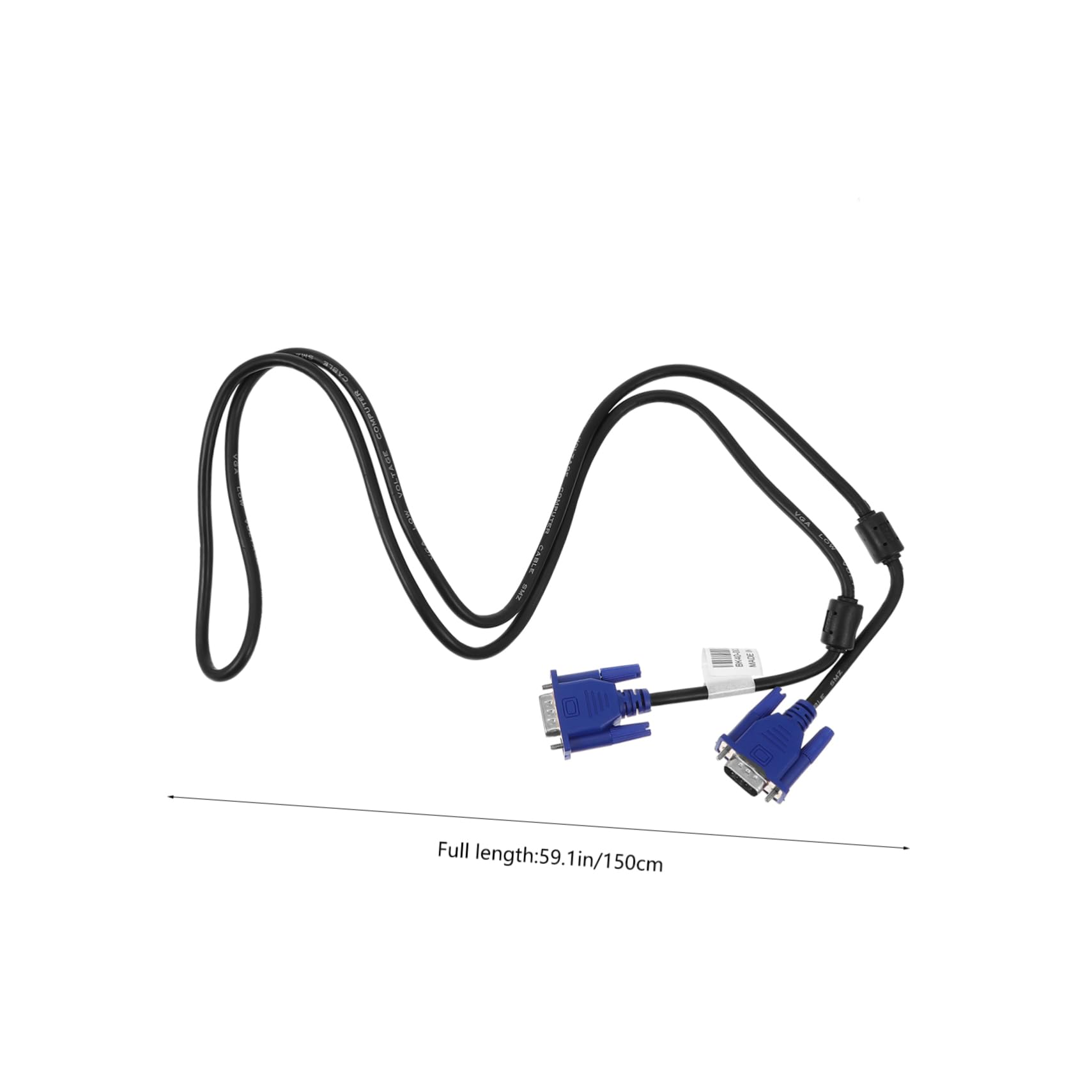 Happyyami 2Pcs Cable for Computer Projector Monitor Male to Male Data Cable Outer Cover Lightweight Durable for Replacing Old Connectors