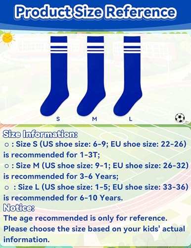 Image of Olreco Kids Soccer Socks Toddler Baseball Socks 3D Heel Youth Softball Sock for Girls Boys Football Accessories Cotton