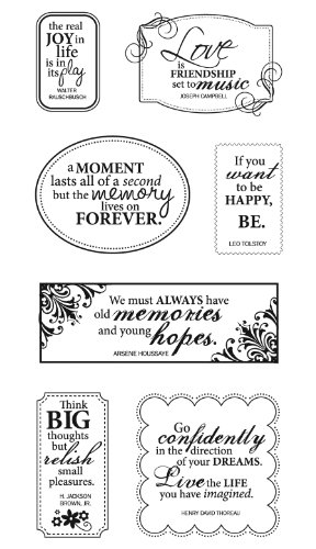 Fiskars 4x8 Inch Clear Stamp, All Around Quotes
