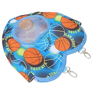 Konijnenvoerzak, bedrukt Stevige konijnenhooivoederbak Eenvoudig schoon te maken Opvouwbare hartvorm voor cavia’s(Basketbal)