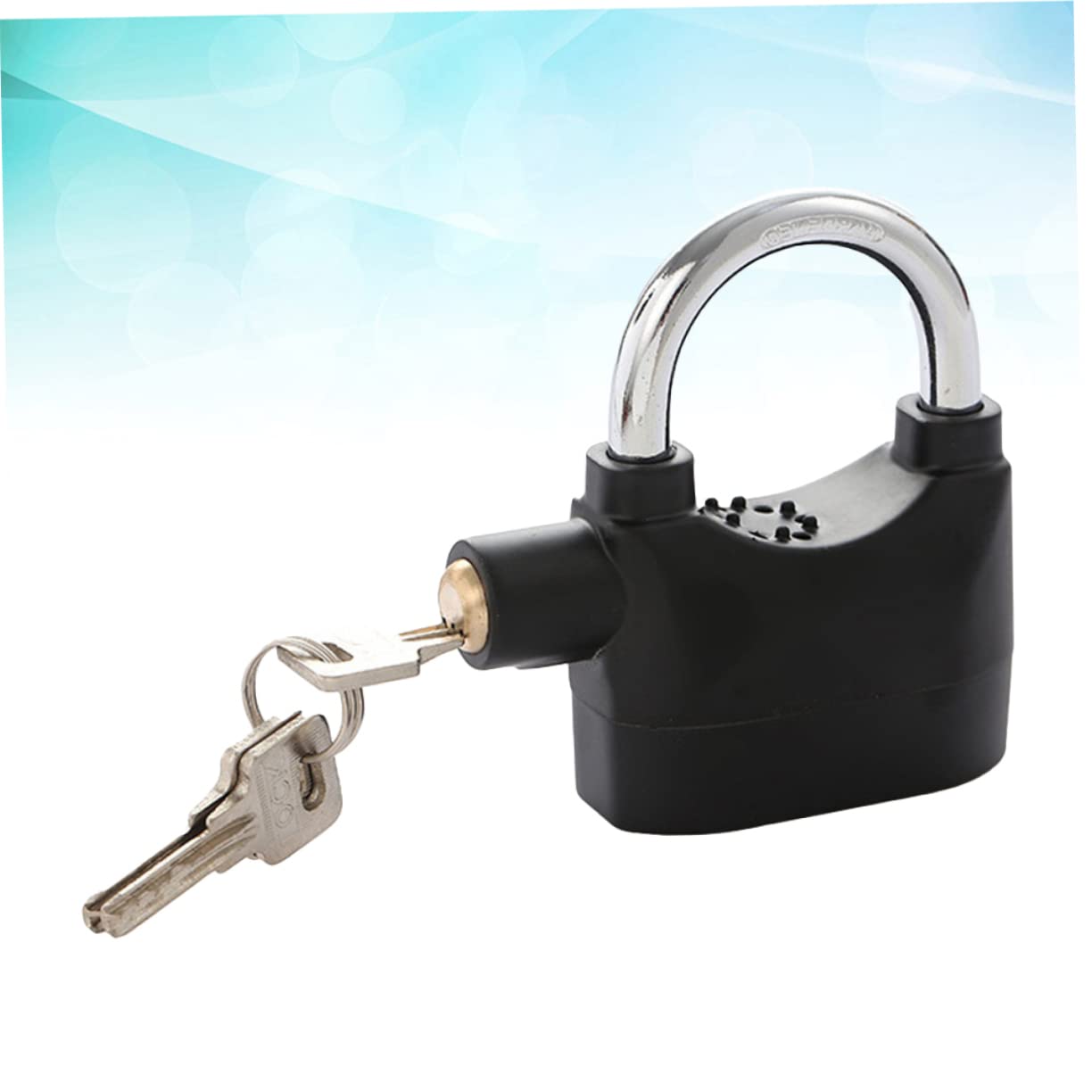 FUNOMOCYA Alloy Padlock for Bike Motorbike Lock with Alarm Siren Outdoor Bicycle Lock