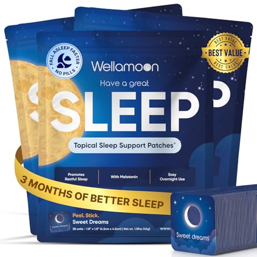 Wellamoon Original Sleep Patches for Adults Extra Strength | Sleep Patch with Melatonin & Valerian |...