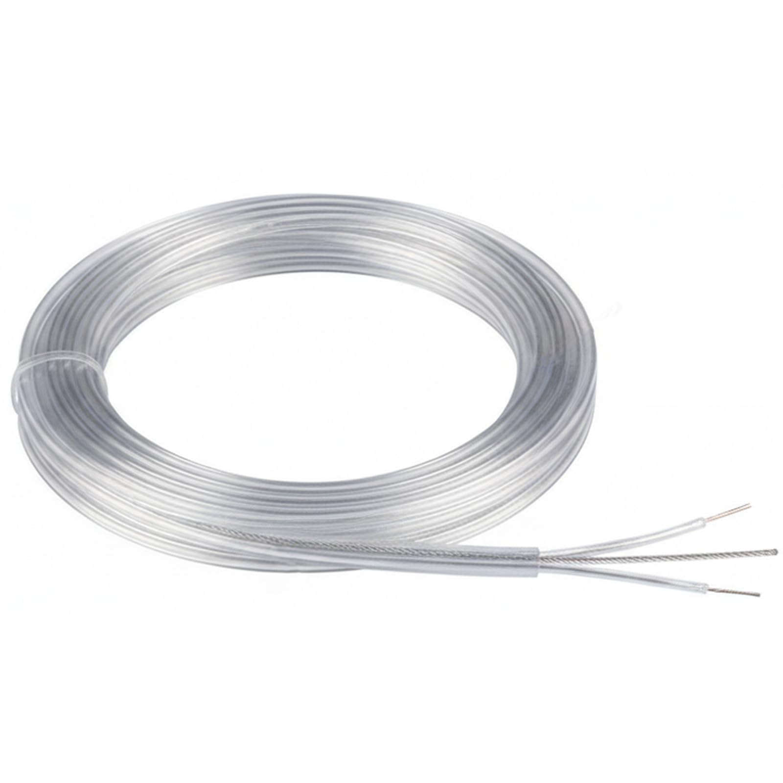 Dagllgew 2M Clear 2 Conductor Lamp Cord With Steel Wire - 0.75Mm² Transparent Electrical Wire For Hanging Lights, 2 Cable For Diy Lighting Projects,