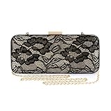 Mulian LilY M308 Women's Elegant Floral Lace Clutch Formal Evening Prom Handbag Purse Champagne