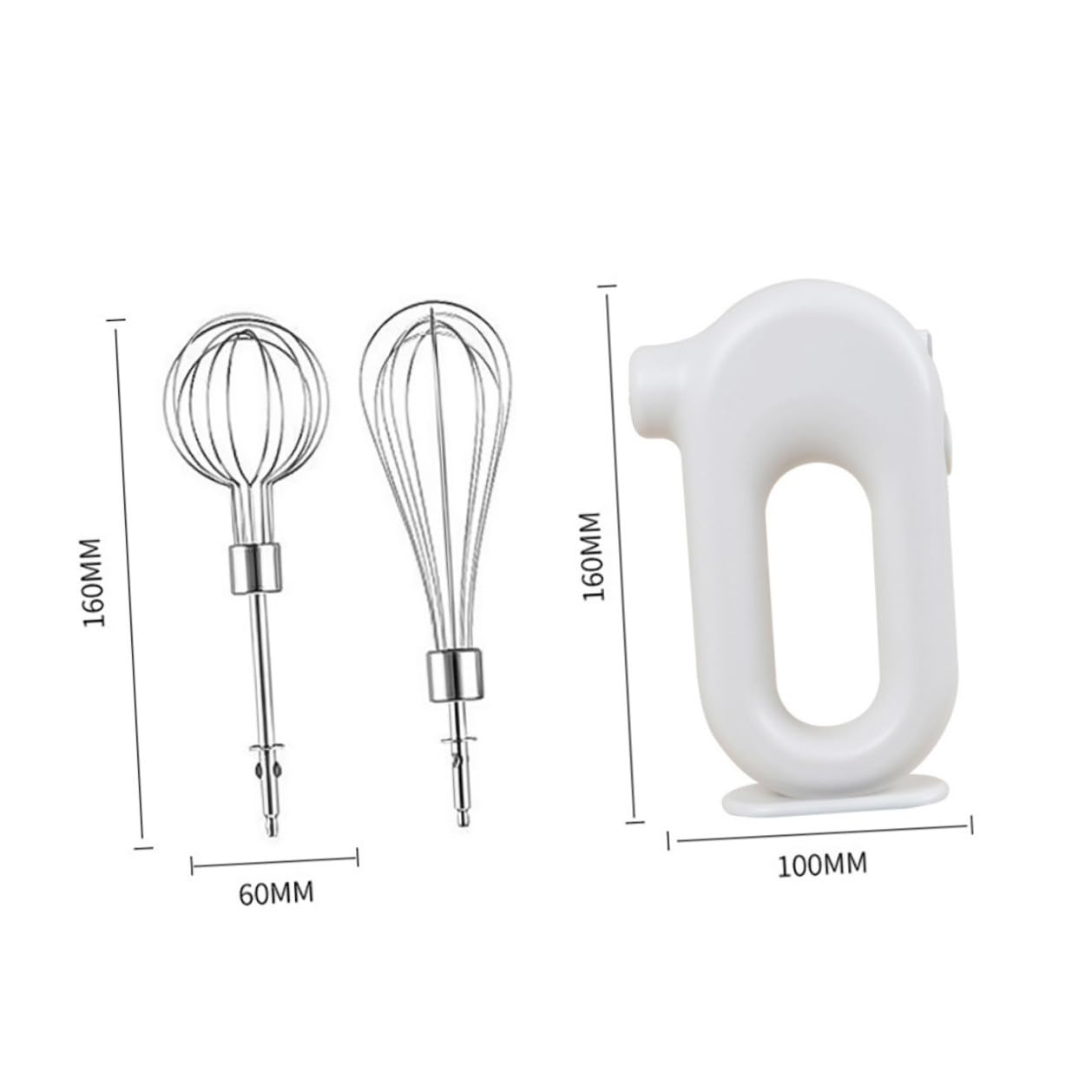 Sbattitore Elettrico Ricaricabile Bianco 1500ma per Cucina e Dolci