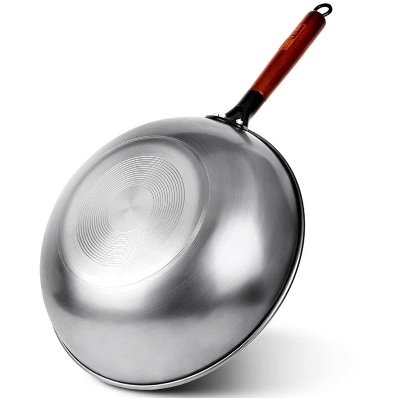 Wok con mango de madera desmontable miniatura 4