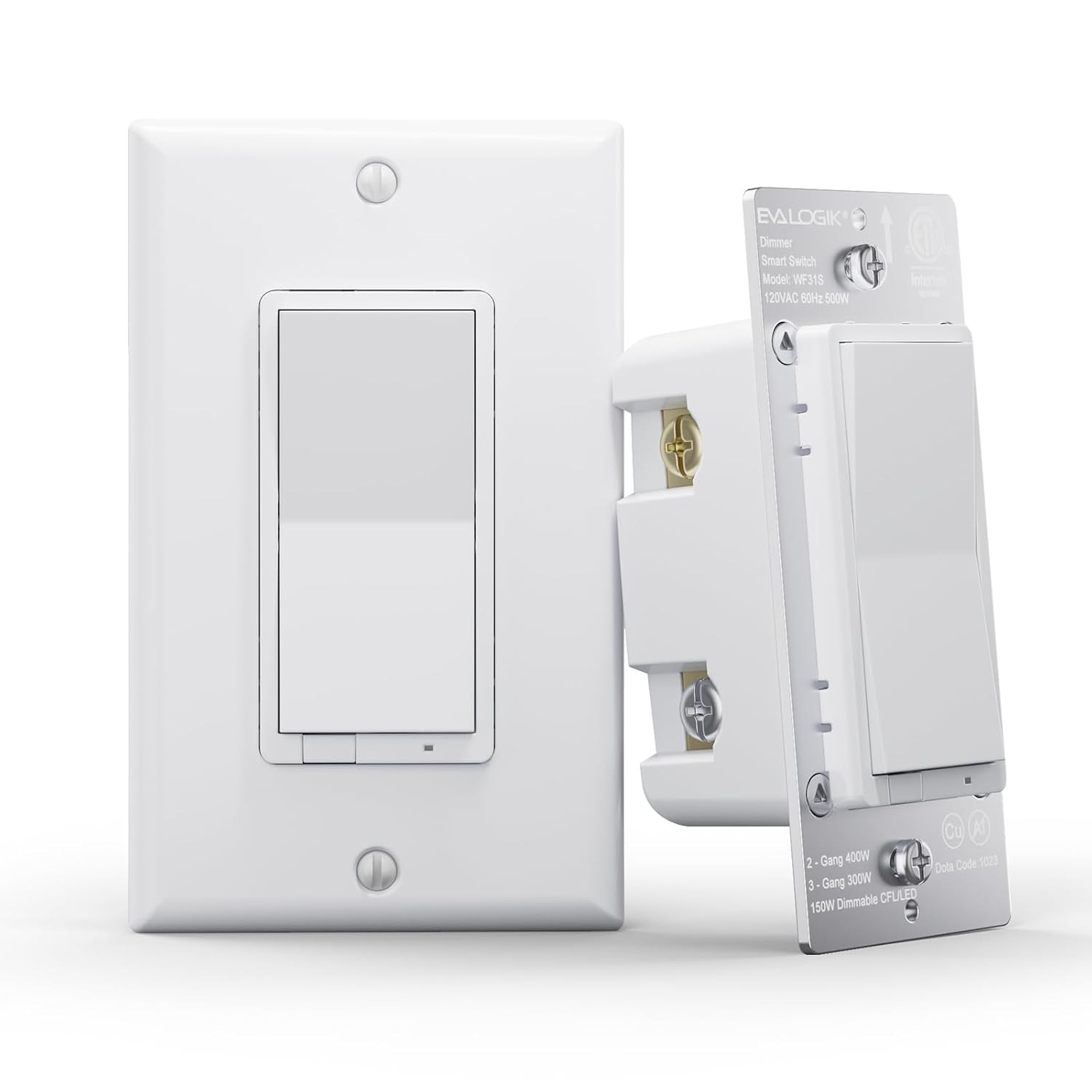 3-Way Smart WiFi Dimmer Light Switch, in-Wall, No Hub Required, Compatible with Alexa and Google Home (WF31S)