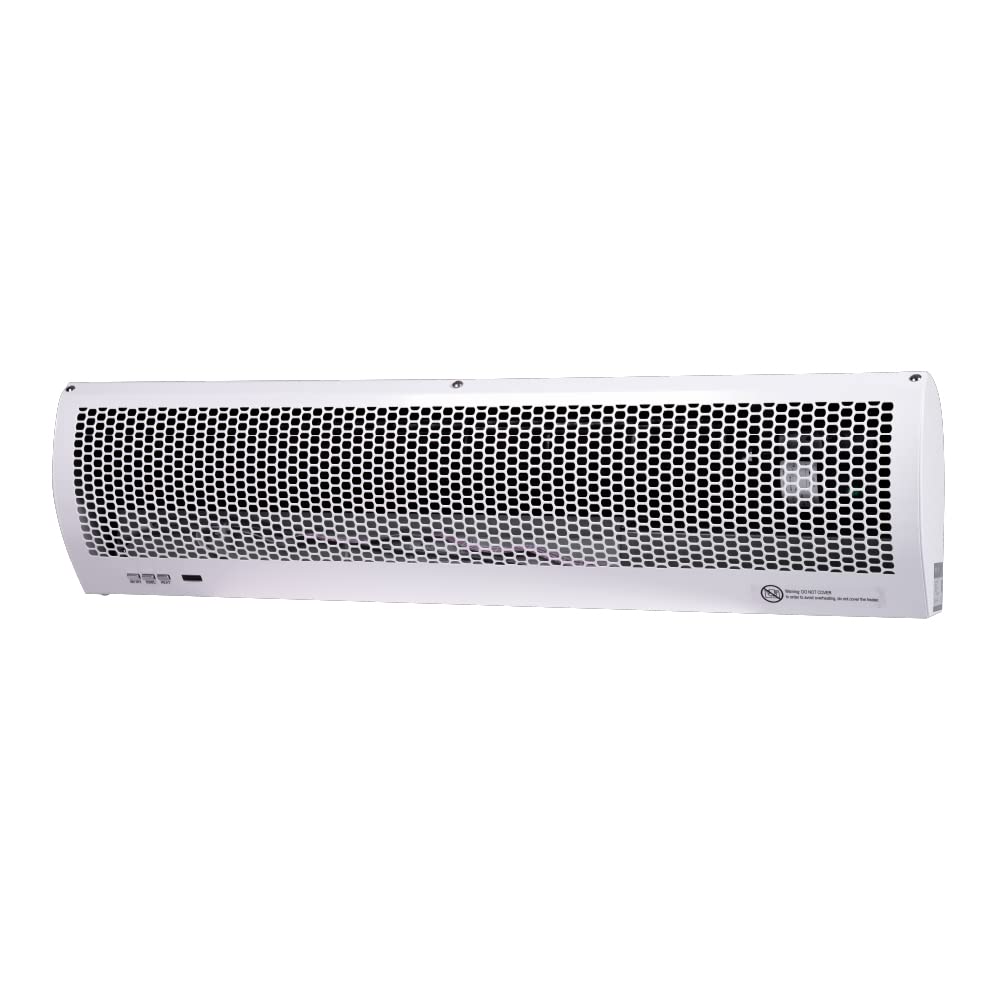 – Devola Over Door Electric Heater 4000W Air Curtain with Remote Control | Ceiling Suspension or Wall-Mounted | PTC Heating Element & Adjustable Thermostat | 2 Heat Settings | White DVSH40WH