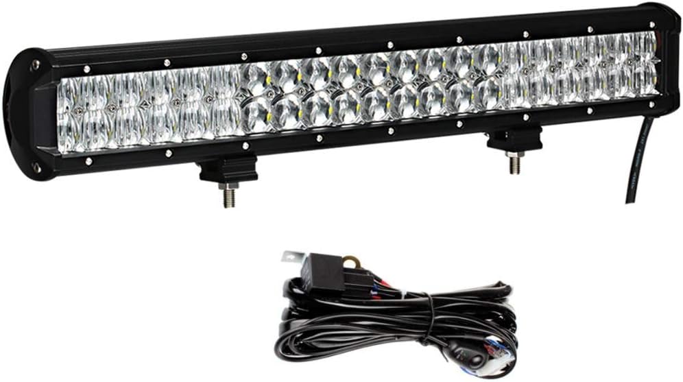 20 inch 5D Lens 126W Combo LED Work Light Bar+Wiring Kit For Auto Boat Tractor Truck 4WD Trailer SUV 4x4 ATV