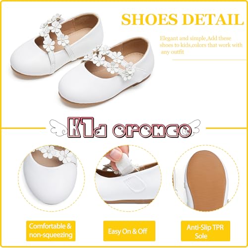 Kiderence Little Toddler Girls Dress Shoes Ballerina Ballet Flats Kids Mary Janes4