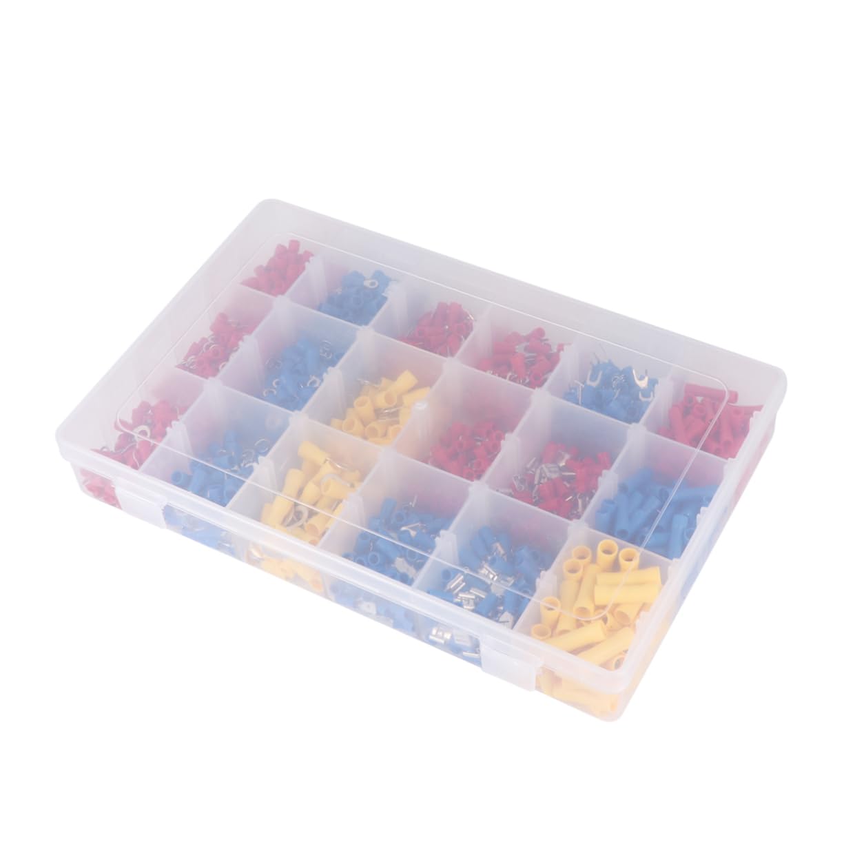 Conector de Terminal de Anillo Tubular Pvc 1300 Piezas | Extremos Cerrados para Cable de Batería, Alta Conductividad y Soldable, Talleres de Reparación Automotriz