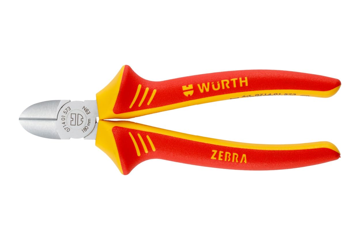 Würth 071401 573 - Alicates de corte lateral VDE DIN ISO 5749 IEC 60900 (180 mm)