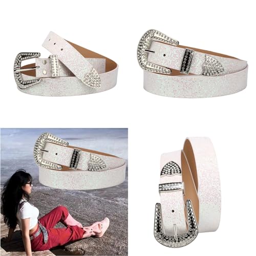 Stylish PU Leather Belt Rhinestones Decorative New Ladies Waist Belt Unique Belt for Party and Wedding Outfits2