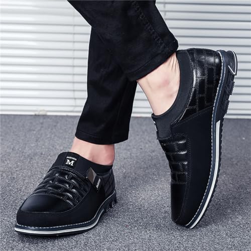 Image of Mens Business Casual Loafers Shoes for Male Lace-up Stylish Work Office Working Oxfords
