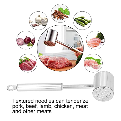 Kleine Vleeshamer Dubbelzijdig Steak Pounder Vleesvermalser Tainless Steel - Image 7