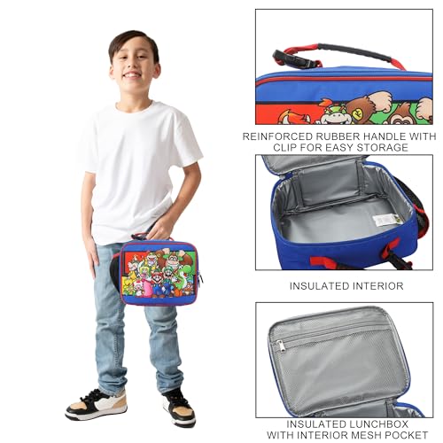 Image of Bioworld Super Mario Brothers Favorite Characters Insulated Lunch Kit