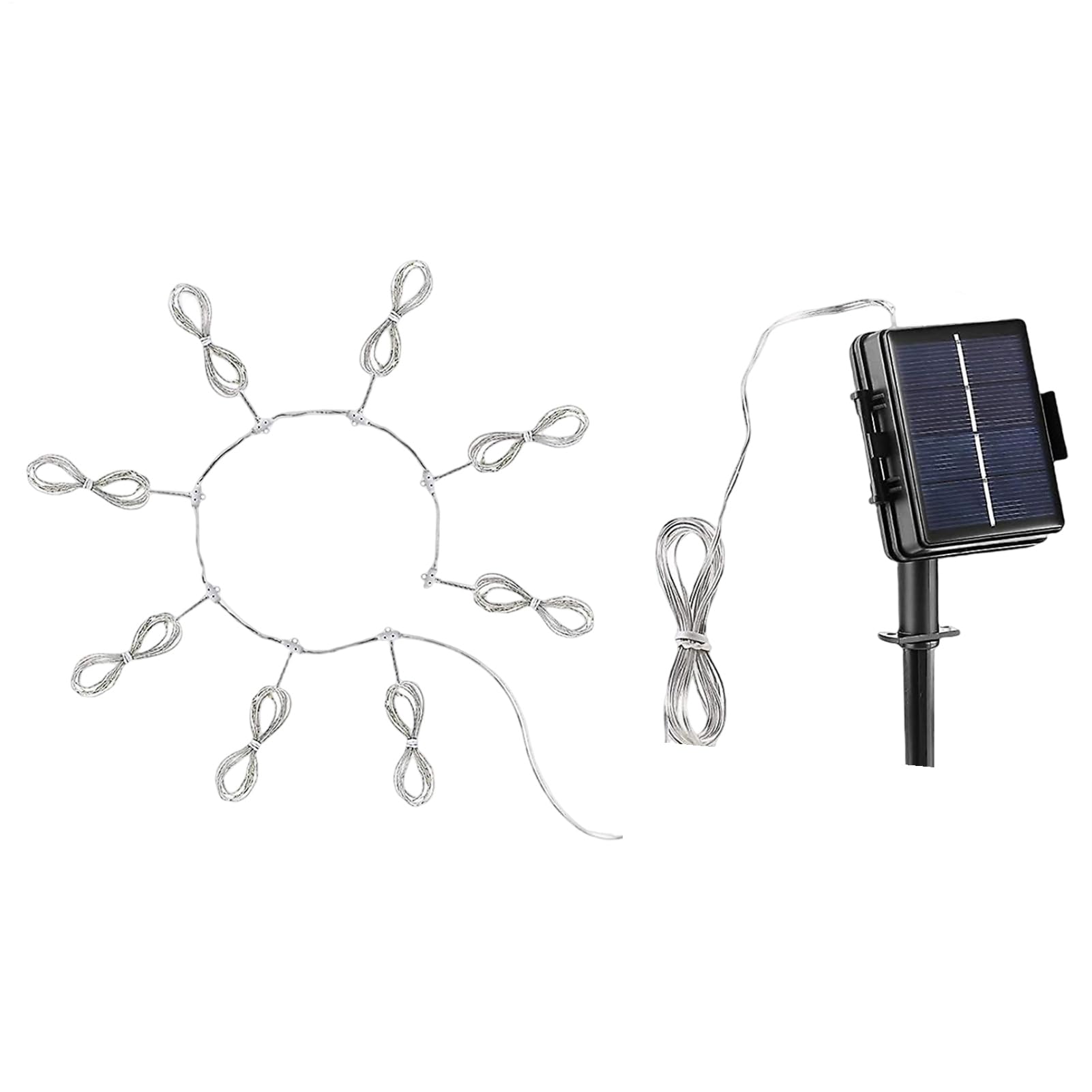 Garden Parasol Lights | Waterproof Umbrella Solar Lights | Solar Patio Umbrella Light Outdoor with 8 Brightness Modes for Patio Camping Tents Coffee Shop (Warm White)