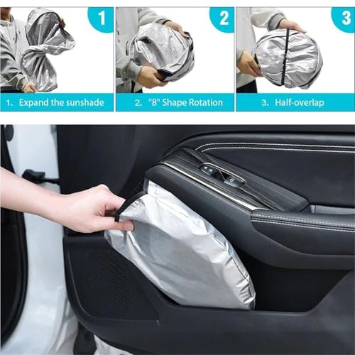Parasol para parabrisas de coche ideal para proteger el interior del calor 6