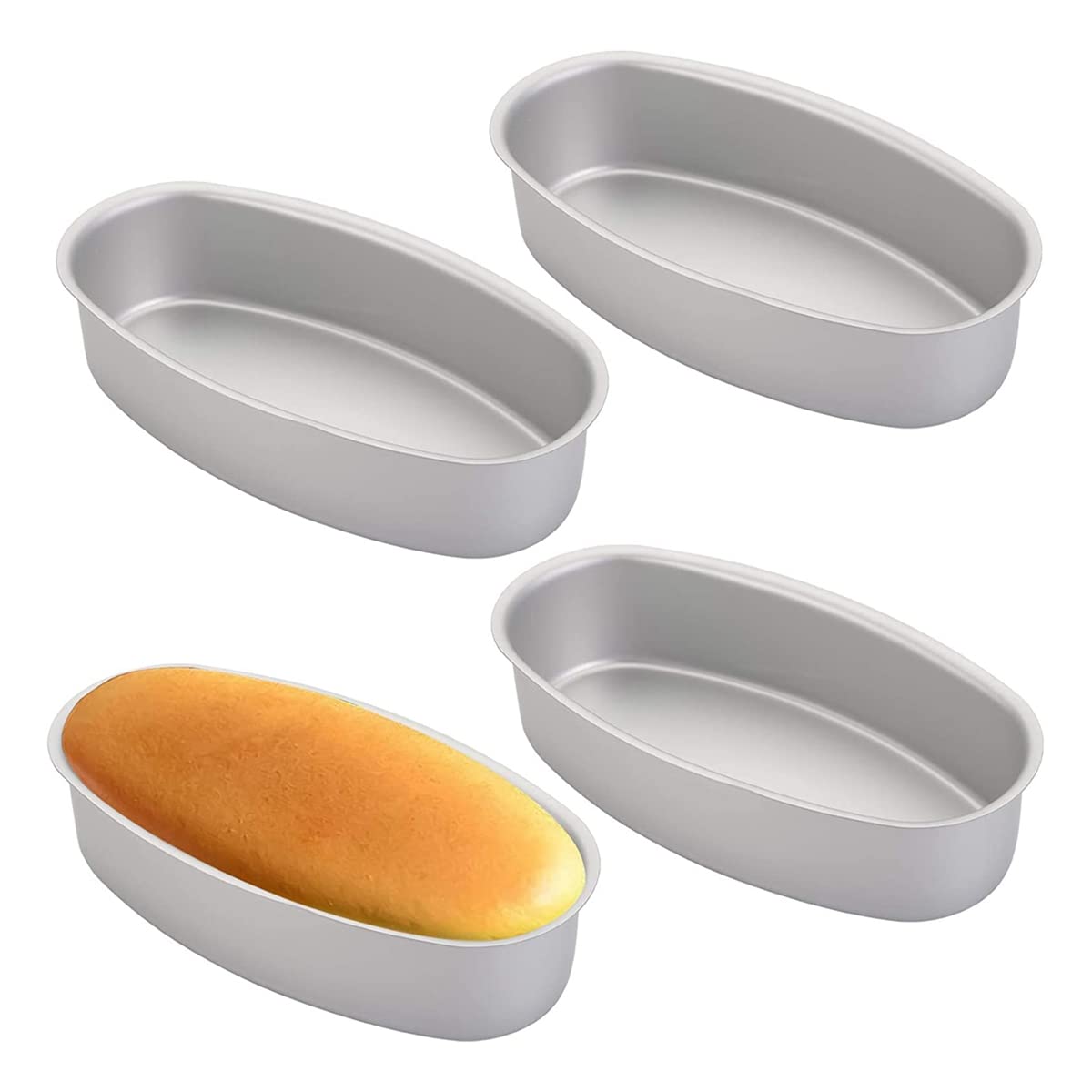 Buy EnHeng 4Packs Oval Cheesecake Pan 8 Inch NonStick Oval Cake