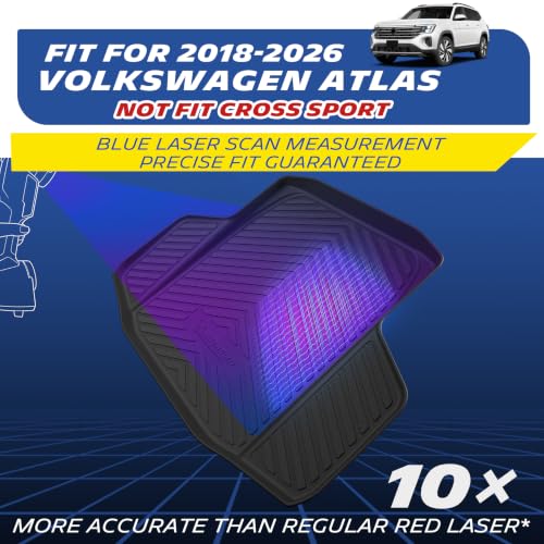 Image of Michelin Vehicle Mats for 2018-2026 Volkswagen VW Atlas, Trunk /Backrest Mat | Custom Fit Cargo Liner & Backrest Protector, Non-Slip, All-Weather TPE Car Accessories, Premier