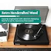 Electrohome Montrose Record Player Stereo System, 4 Bluetooth Powered Bookshelf Speakers, Belt-Drive Bluetooth Turntable with Audio-Technica Stylus, Vinyl-MP3 Recording, Built-in Preamp
