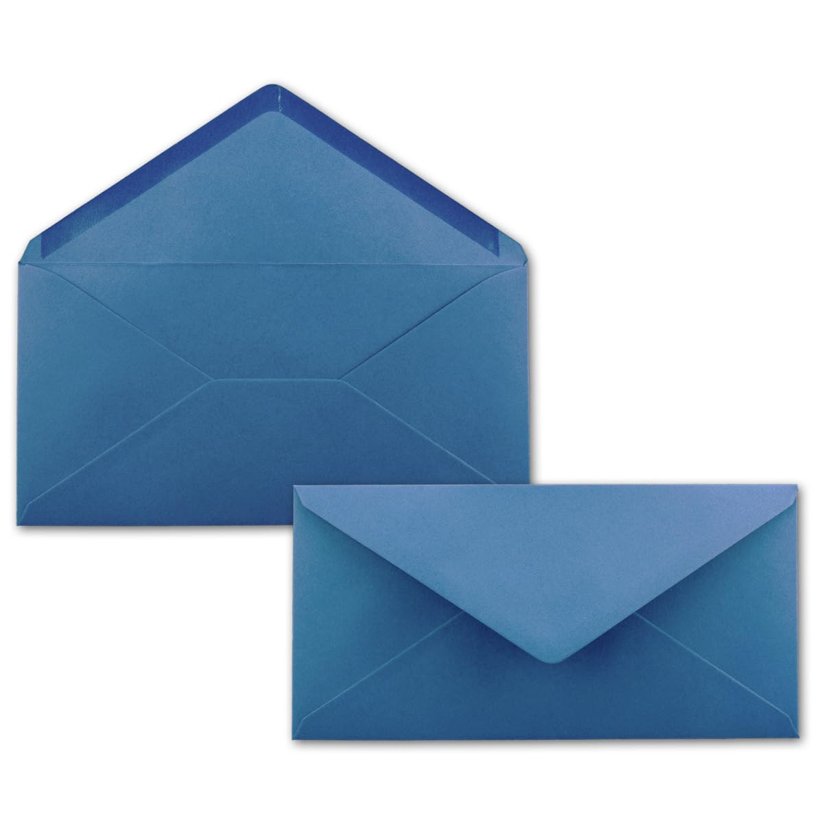 Lot de 1000 enveloppes à lettre - Bleu roi - DIN long - 110 x 220 mm (11 x 22 cm) - Fermeture humide sans fenêtre - Idéal pour cartes d'invitation - Série FarbenFroh
